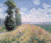 Claude Monet Poplars near Argenteuil painting